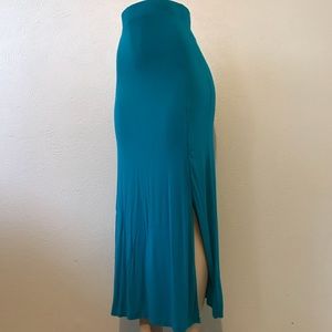 Aqua Turquoise Maxi Skirt size small